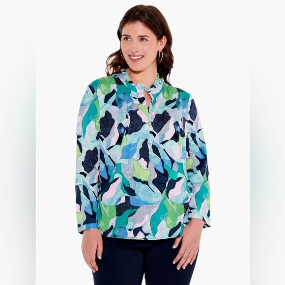 NIC+ZOE FROZEN TUNDRA TOPMULTICOLOR Sz XS NWT